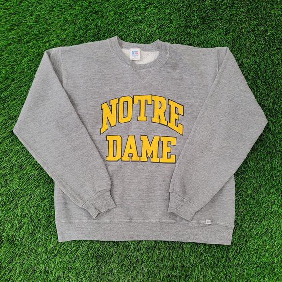 Vintage 80s Notre-Dame Sweatshirt Womens Medium 20x20 Boxy - Picture 1 of 15